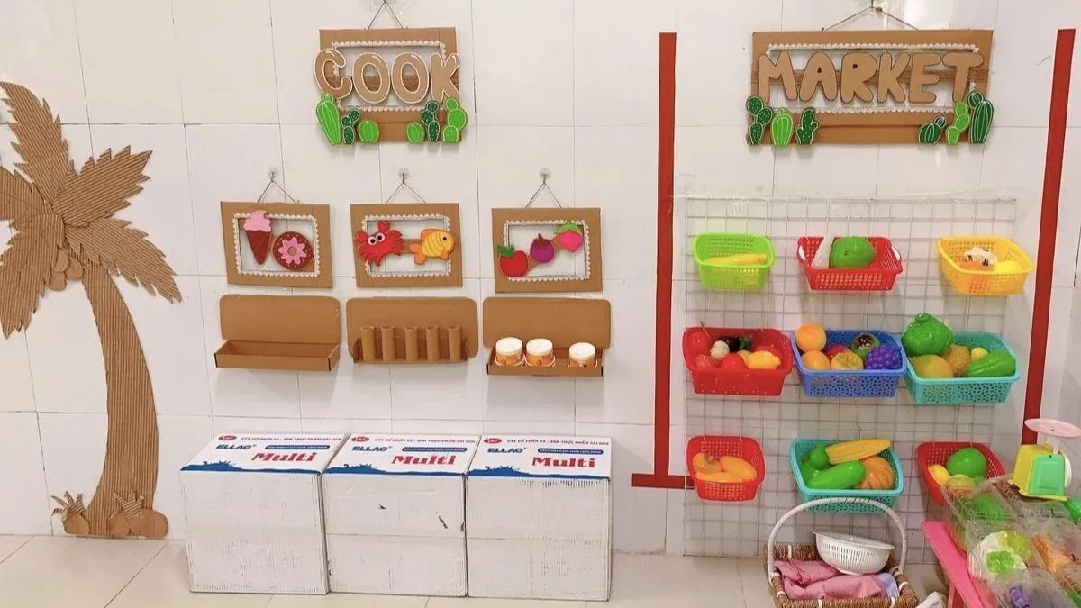 Góc chợ nhỏ và âm nhạc dân gian tại trường mầm non