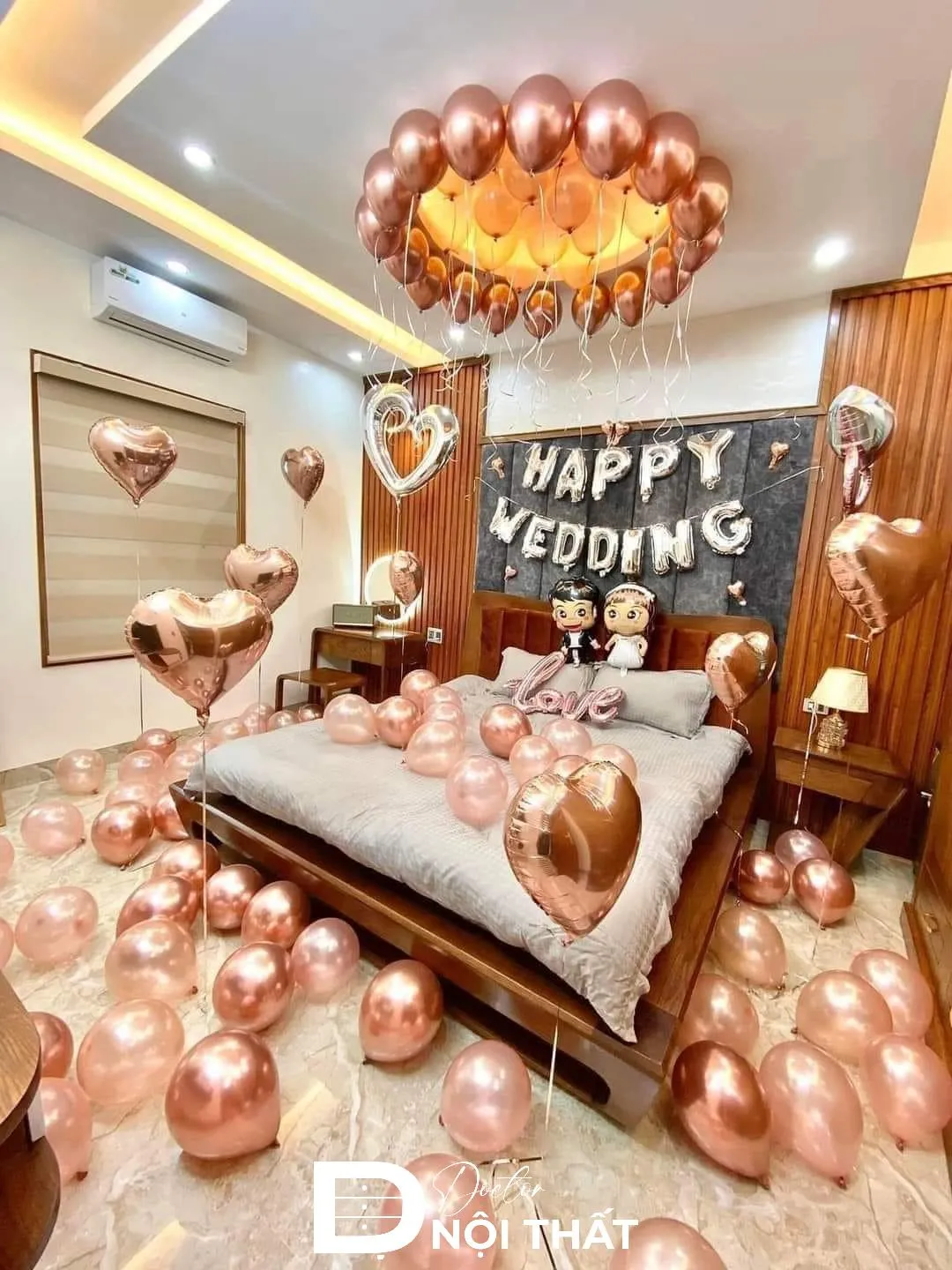 Không gian phòng cưới cần đảm bảo đầy đủ ánh sáng tự nhiên và ấm cúng