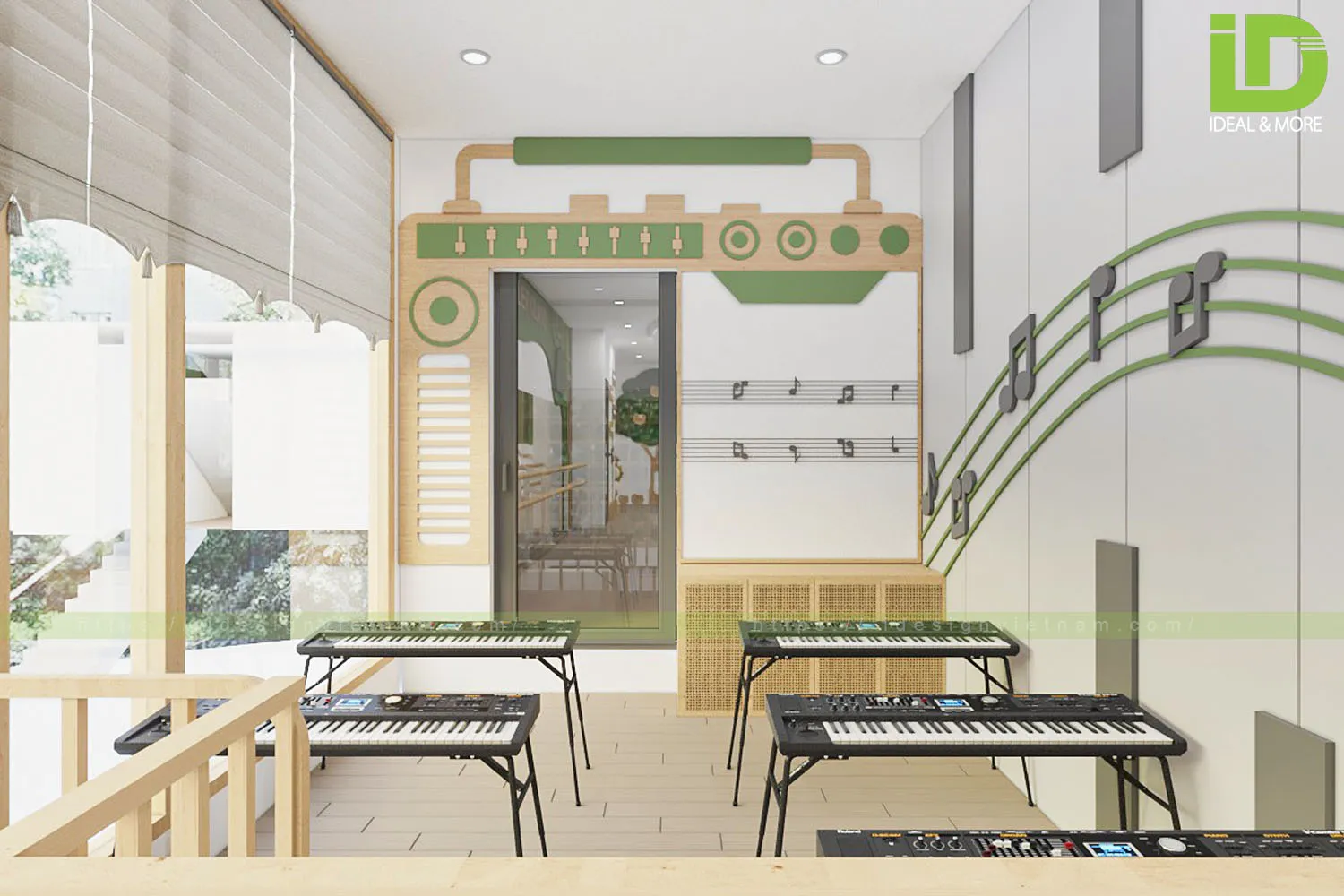 Trang trí phòng âm nhạc mầm non