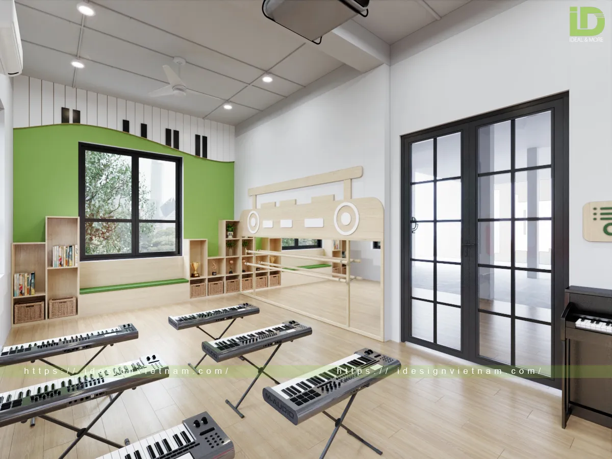 Trang trí phòng âm nhạc mầm non