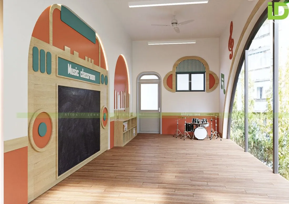 Trang trí phòng âm nhạc mầm non
