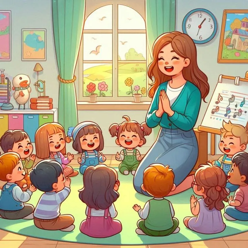 Tranh chủ đề trường mầm non 45