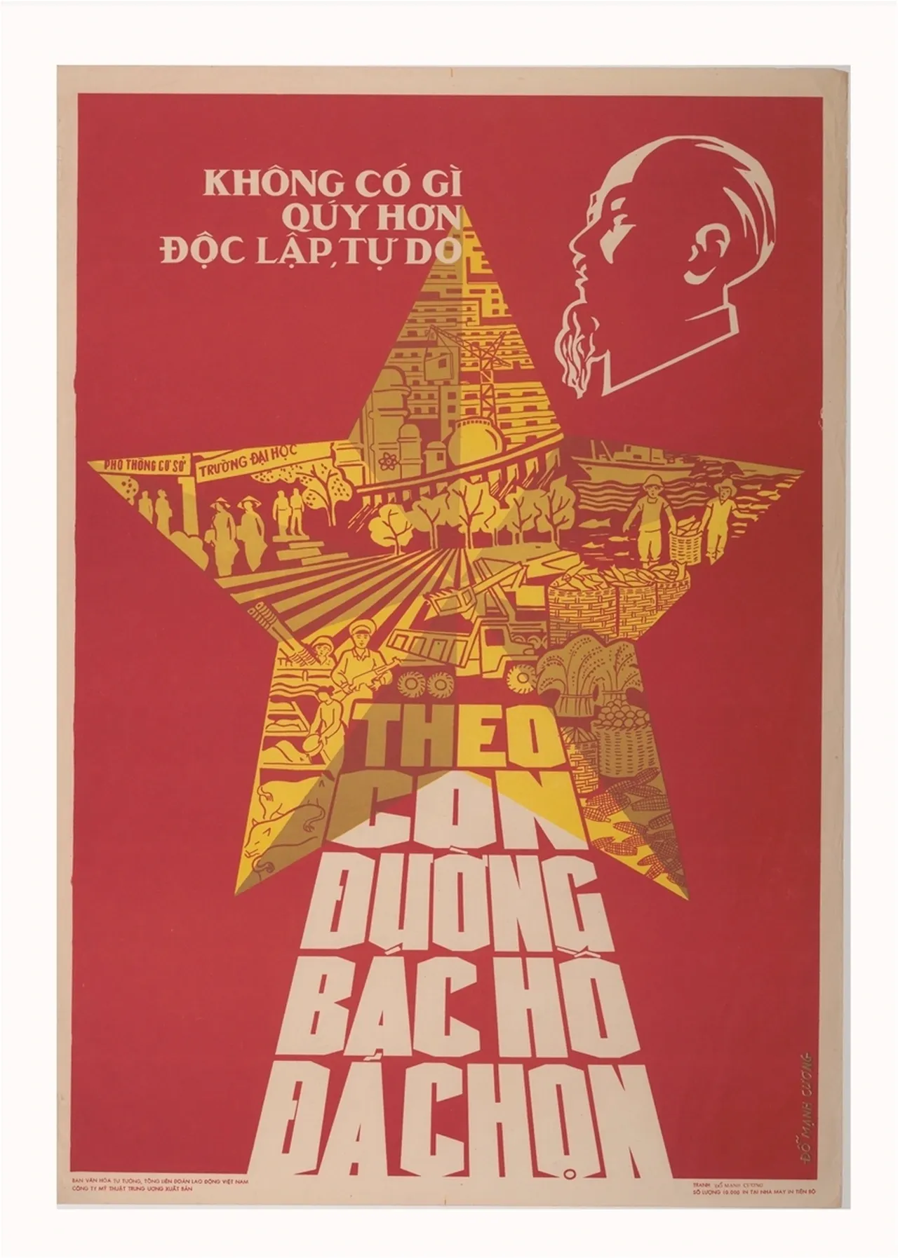 Tranh cổ động "Theo con đường Bác Hồ đã chọn" của Họa sĩ Đỗ Mạnh Cường