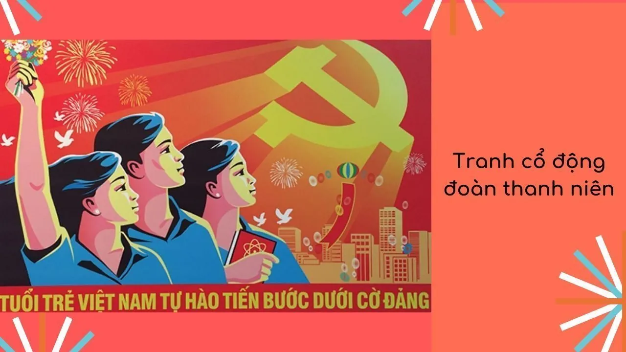 Mẫu tranh cổ động truyền tải thông điệp ý nghĩa qua màu sắc và hình khối mạnh mẽ