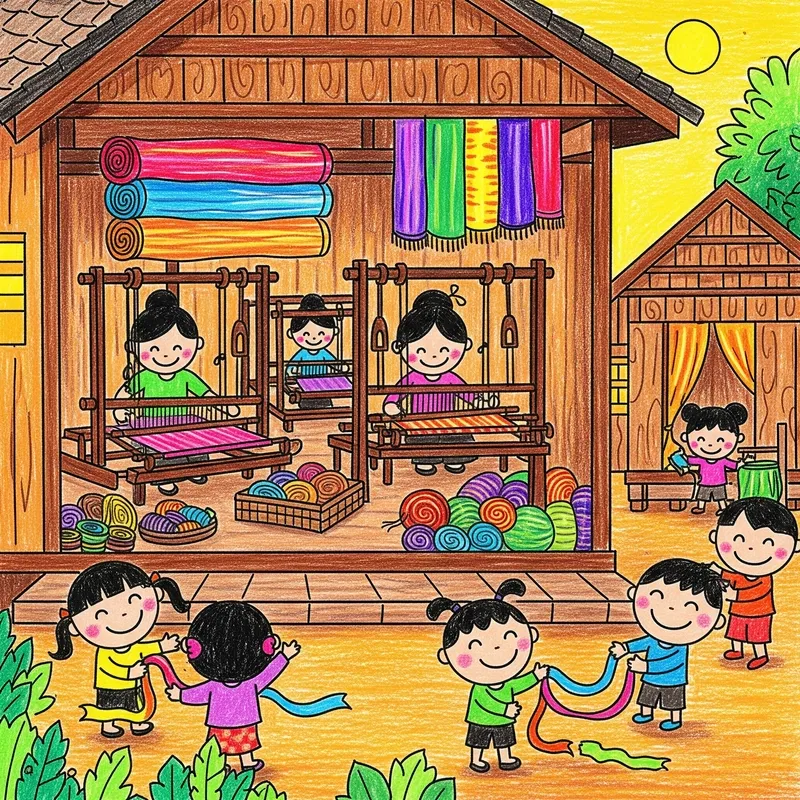 Tranh đề tài làng nghề truyền thống dân gian Việt Nam