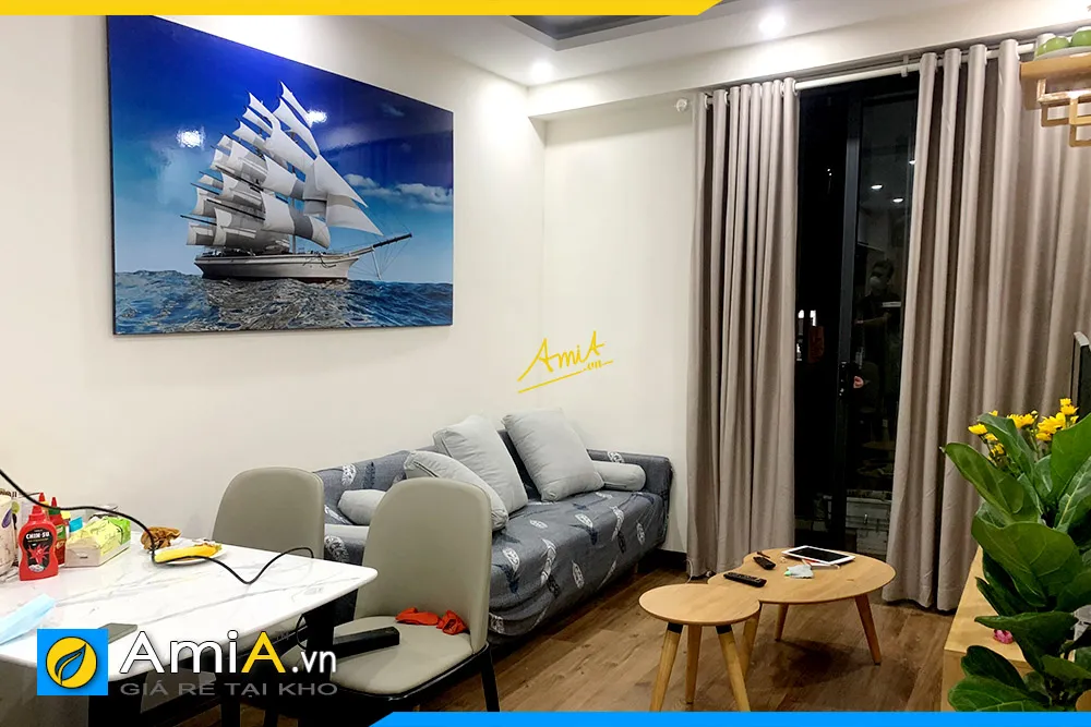 Tranh đẹp phòng khách chung cư thuận buồm xuôi gió AmiA 330