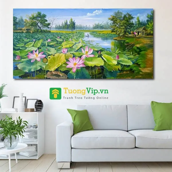 Tranh hoa sen hợp mệnh Thủy