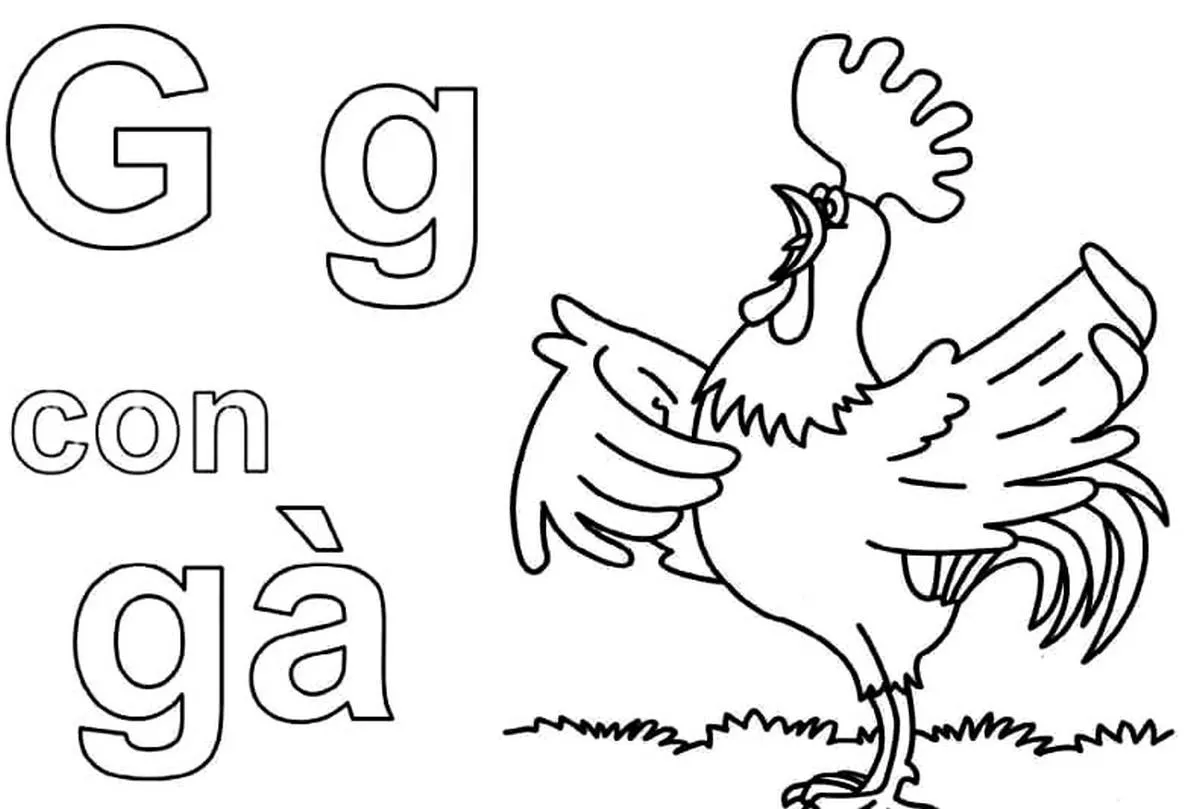 Tranh tÃ´ mÃ u chá»¯ cÃ¡i G