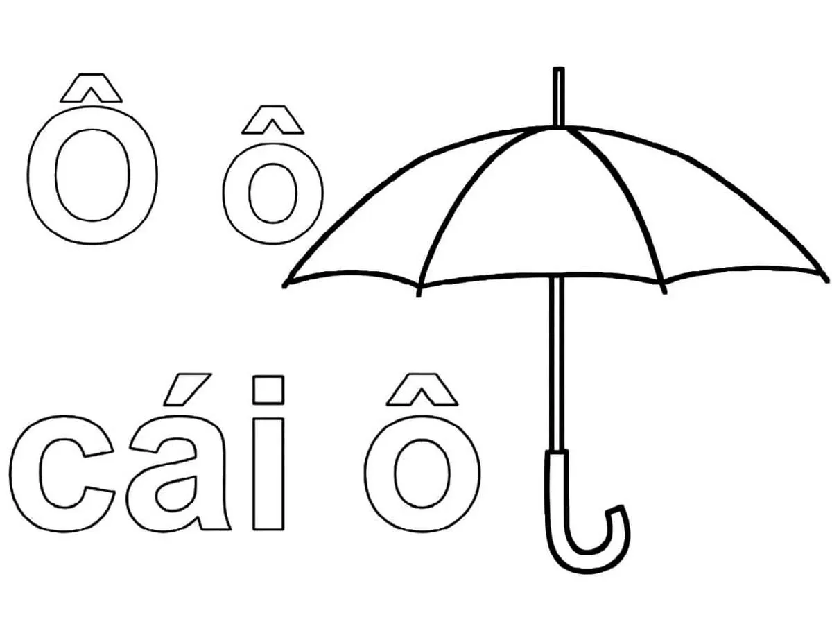 Tranh tÃ´ mÃ u chá»¯ cÃ¡i Ã”