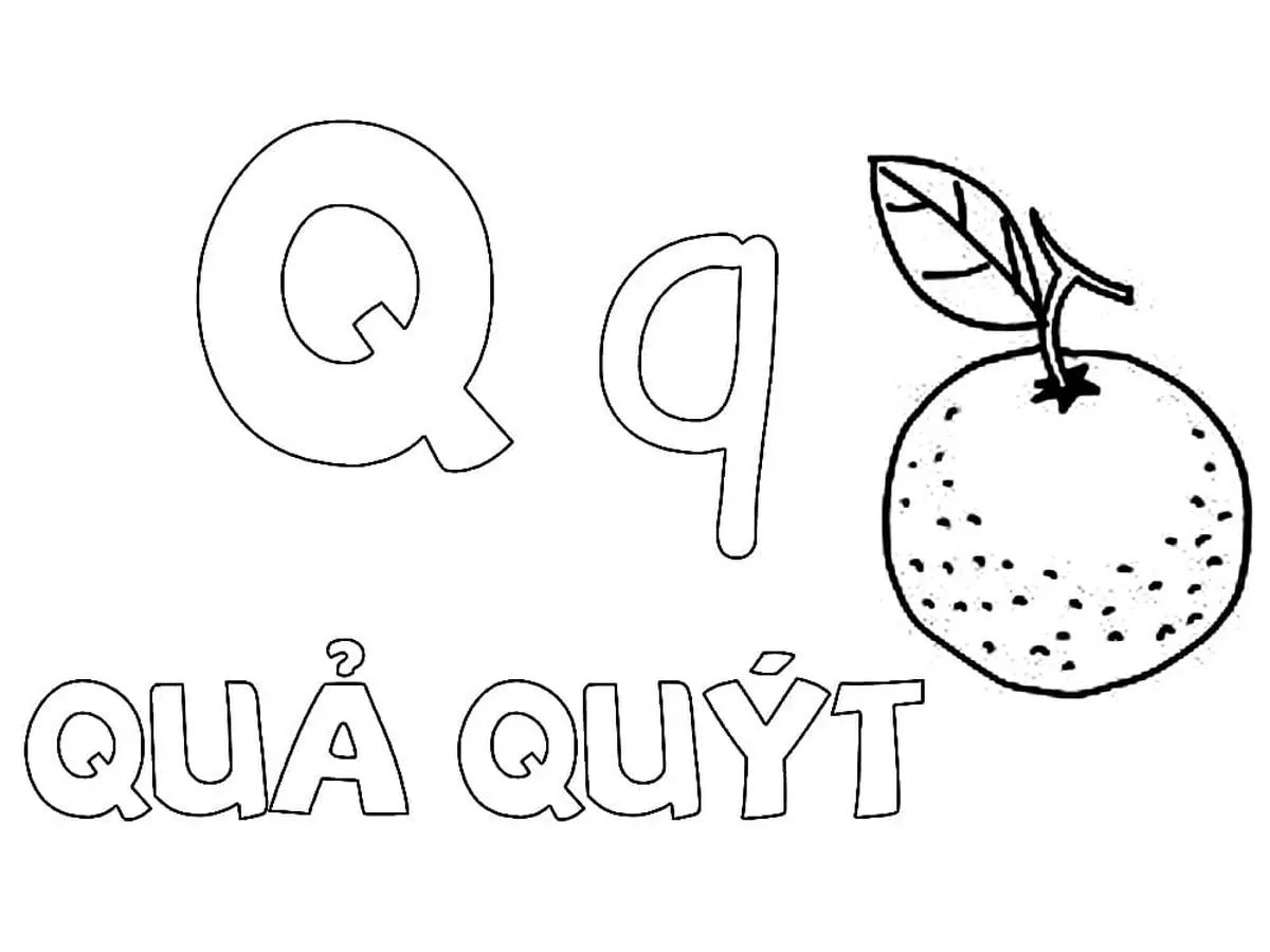 Tranh tÃ´ mÃ u chá»¯ cÃ¡i Q