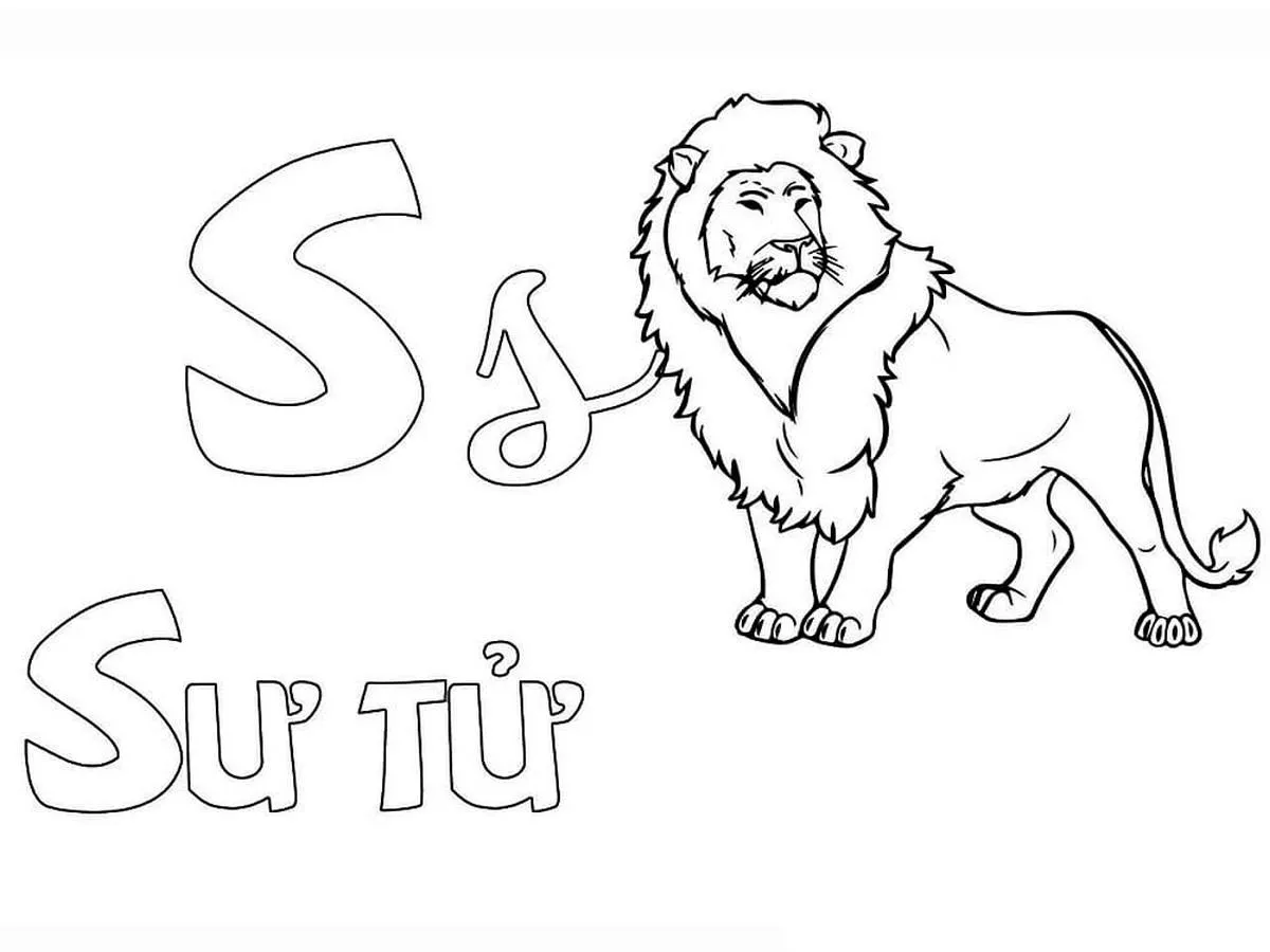 Tranh tÃ´ mÃ u chá»¯ cÃ¡i S