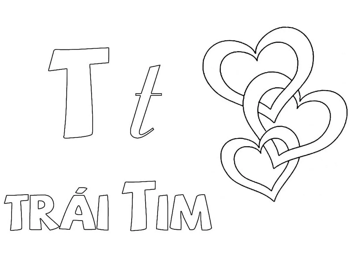 Tranh tÃ´ mÃ u chá»¯ cÃ¡i T