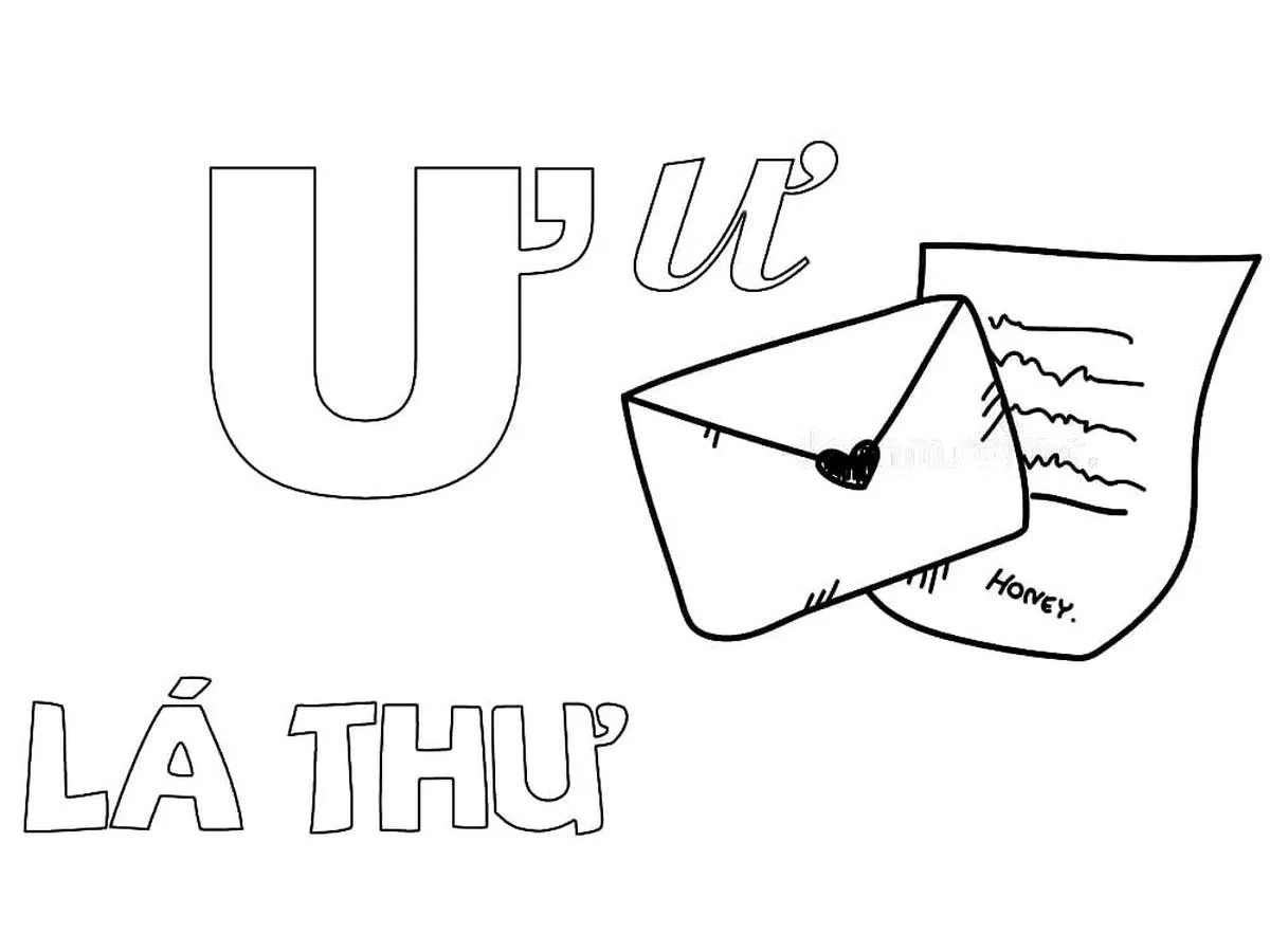 Tranh tÃ´ mÃ u chá»¯ cÃ¡i Æ¯