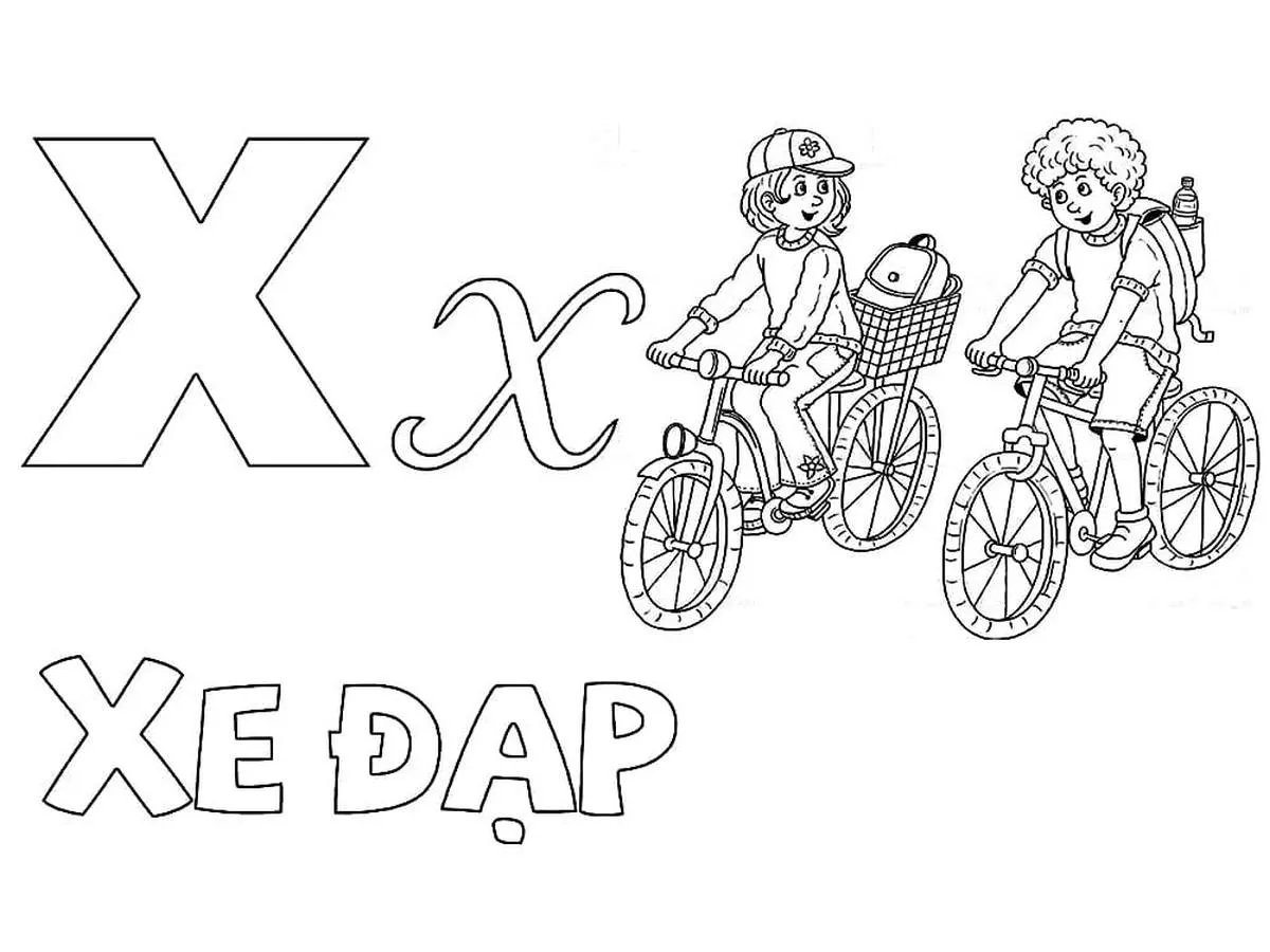 Tranh tÃ´ mÃ u chá»¯ cÃ¡i X