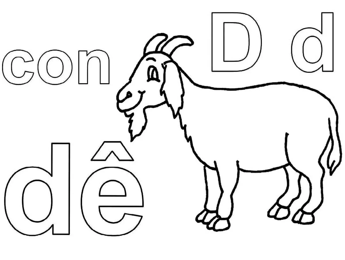 Tranh tÃ´ mÃ u chá»¯ cÃ¡i D