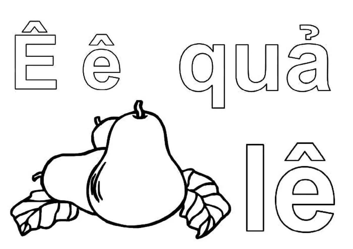 Tranh tÃ´ mÃ u chá»¯ cÃ¡i ÃŠ