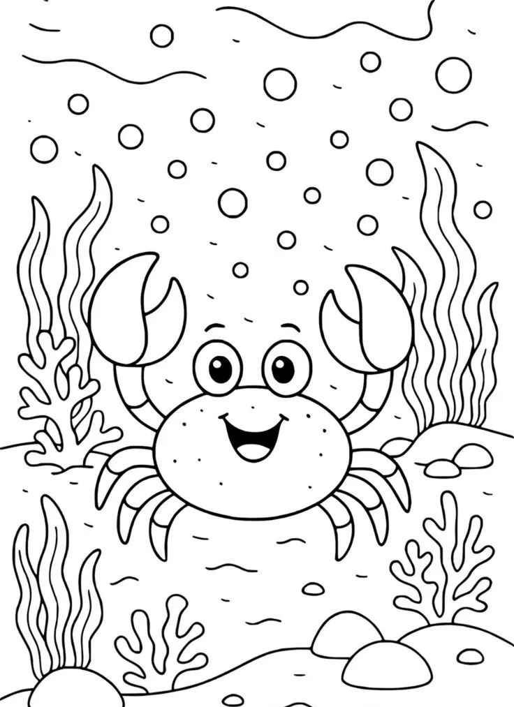 Tranh tô màu biển cả, dạy bé hiểu về sinh vật sống dưới biển - 7