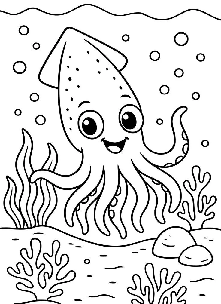 Tranh tô màu biển cả, dạy bé hiểu về sinh vật sống dưới biển - 8