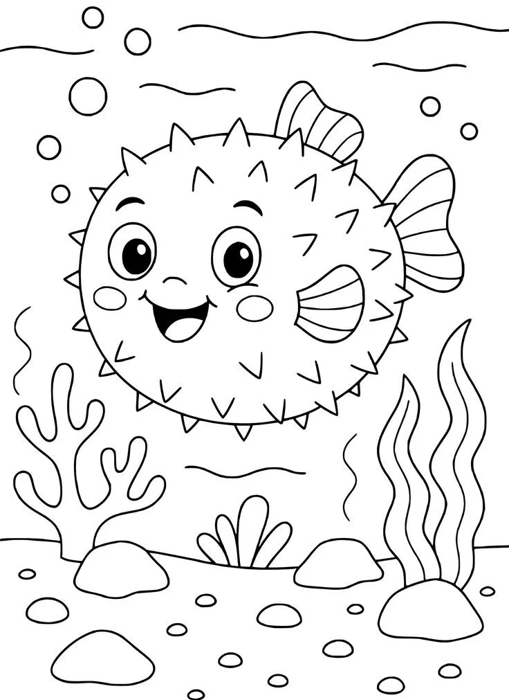 Tranh tô màu biển cả, dạy bé hiểu về sinh vật sống dưới biển - 9