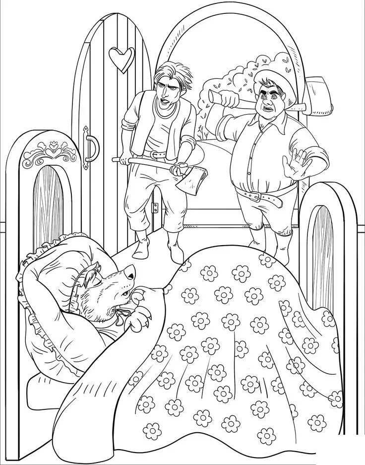 Tranh tô màu cô bé với giỏ hoa quả