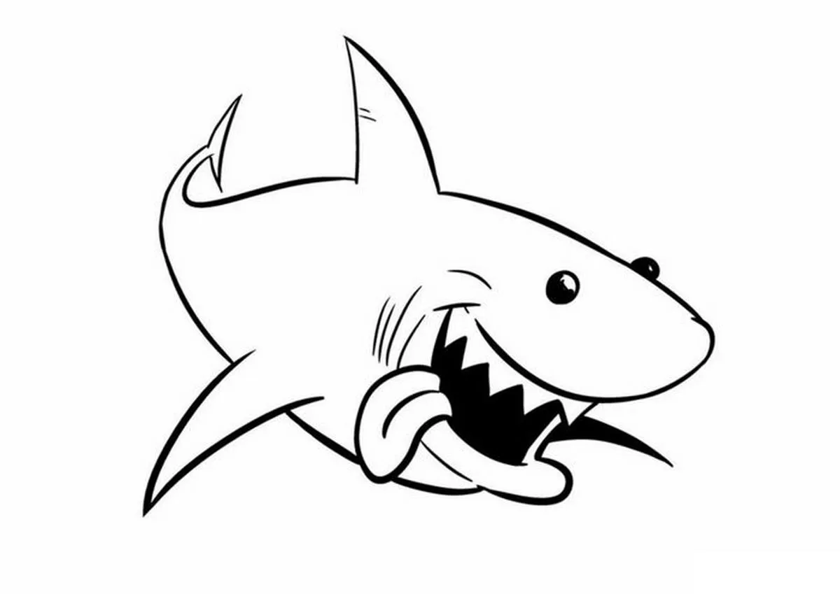 Tranh tô màu con cá mập số 10