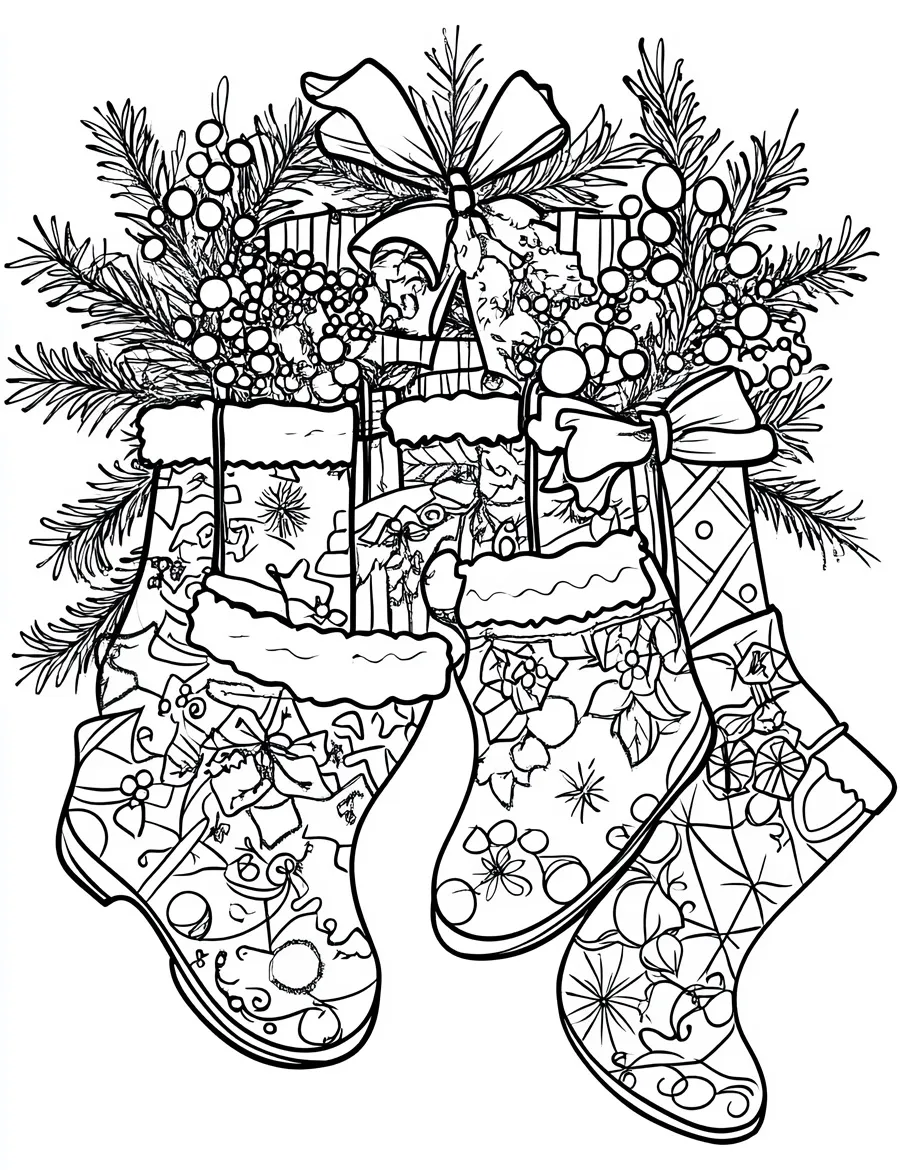 Tranh tô màu biểu tượng Giáng Sinh