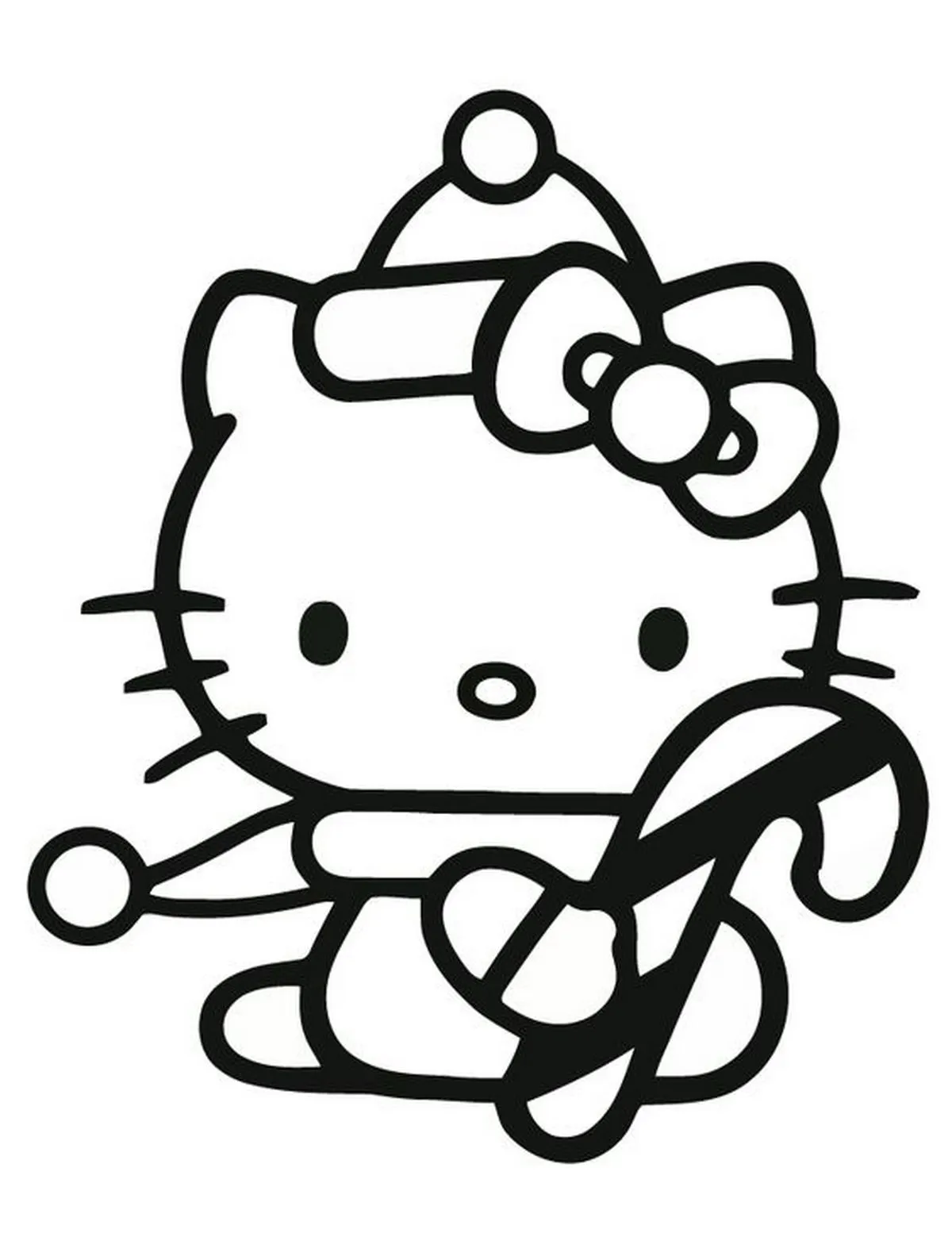Tranh tô màu Hello Kitty dễ thương số 44