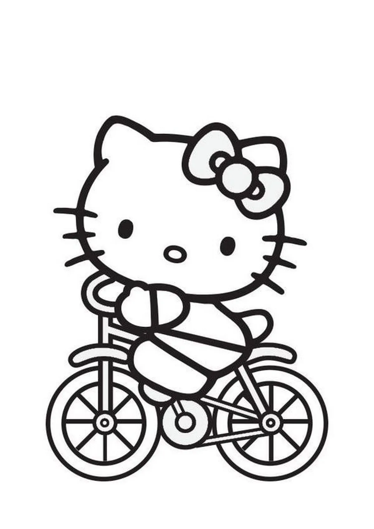 Tranh tô màu Hello Kitty dễ thương số 41