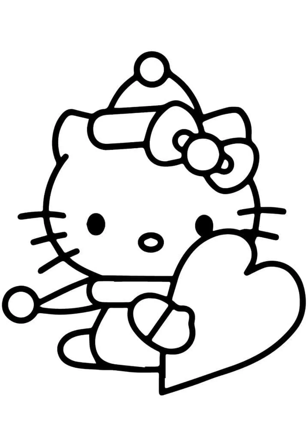 Tranh tô màu Hello Kitty dễ thương số 30