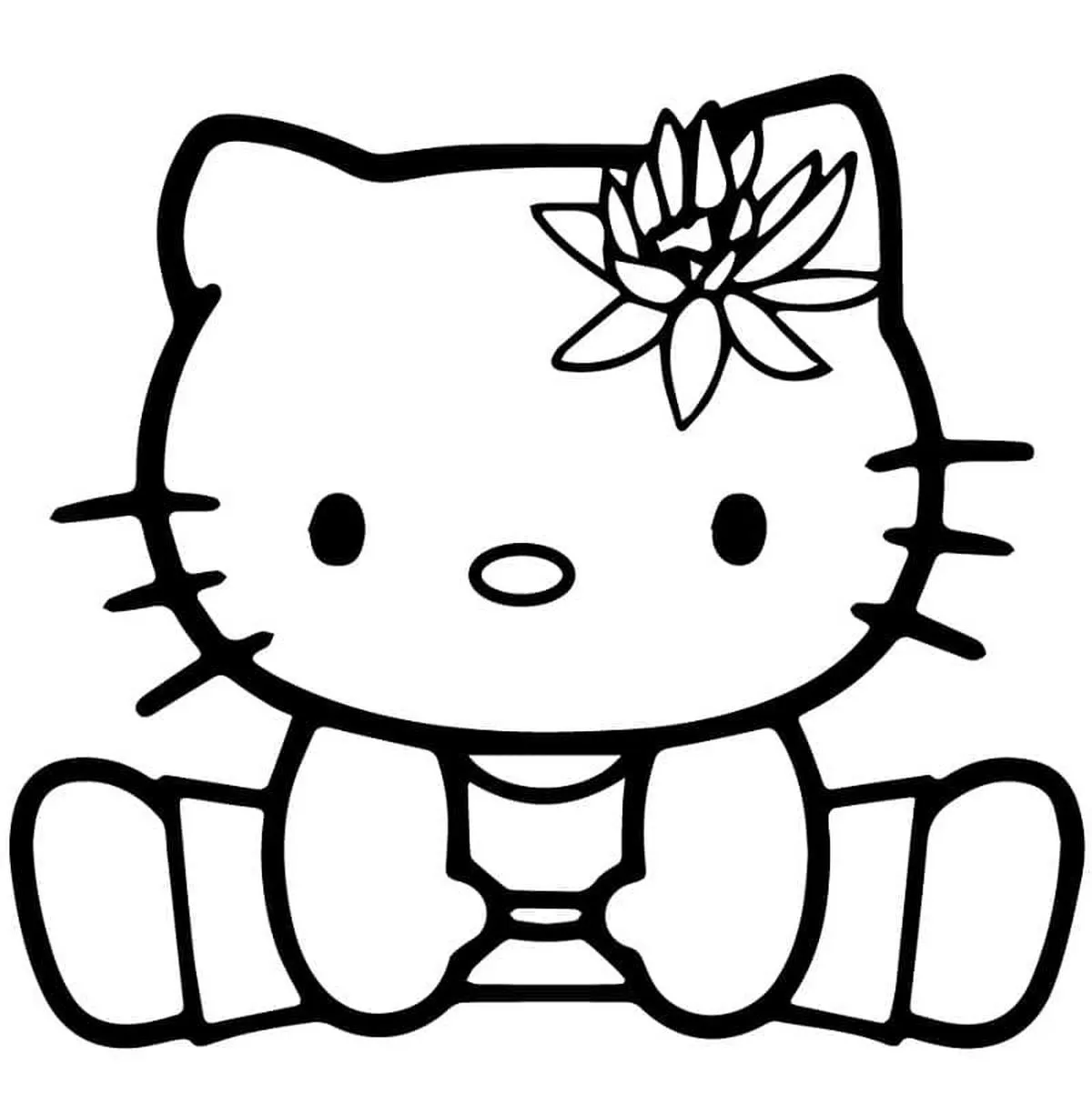 Tranh tô màu Hello Kitty dễ thương số 27