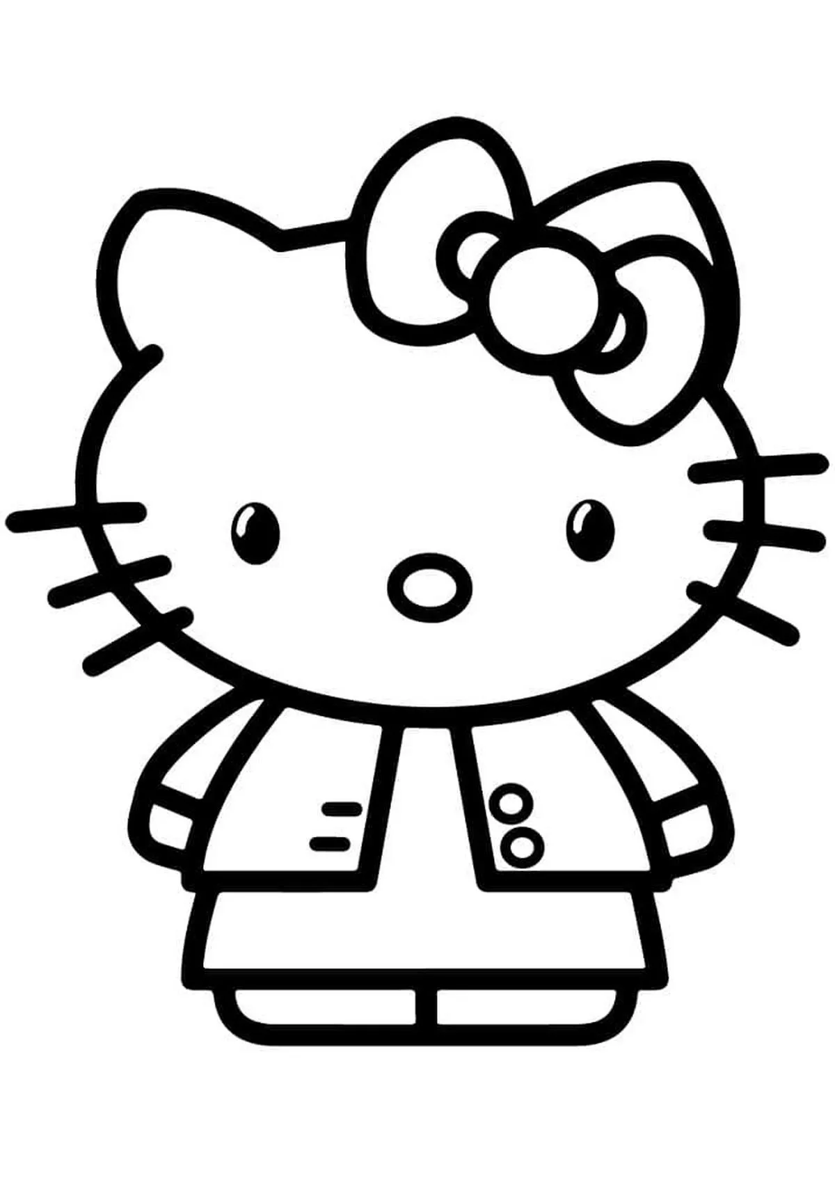 Tranh tô màu Hello Kitty dễ thương số 16