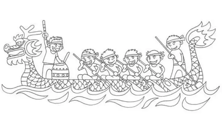 Bộ Sưu Tập Tranh Tô Màu Lễ Hội Đua Thuyền Đẹp