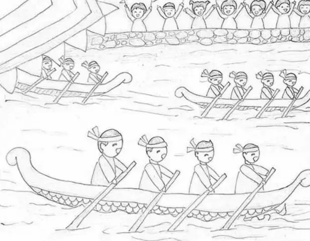 Bộ Sưu Tập Tranh Tô Màu Lễ Hội Đua Thuyền Đẹp