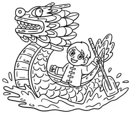 Bộ Sưu Tập Tranh Tô Màu Lễ Hội Đua Thuyền Đẹp