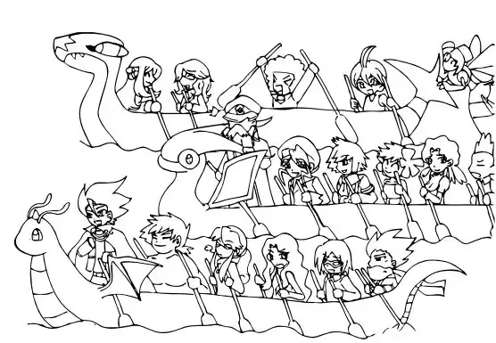 Bộ Sưu Tập Tranh Tô Màu Lễ Hội Đua Thuyền Đẹp