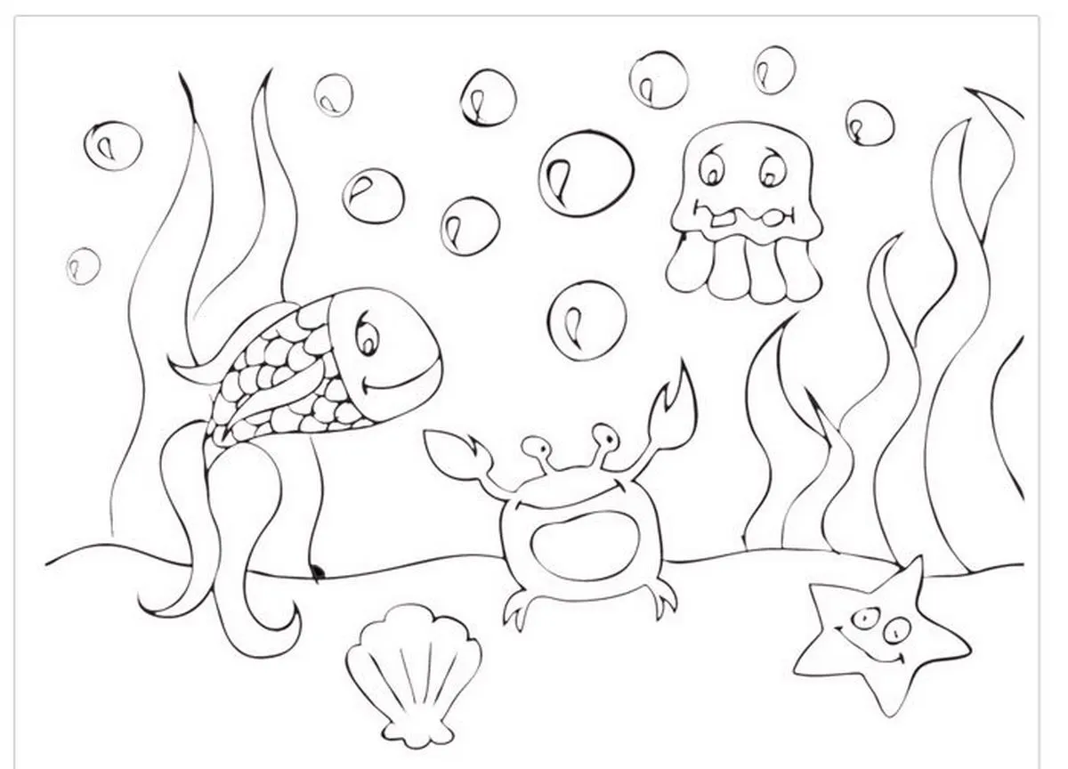 Mẫu tô màu gấu con trong rừng sâu