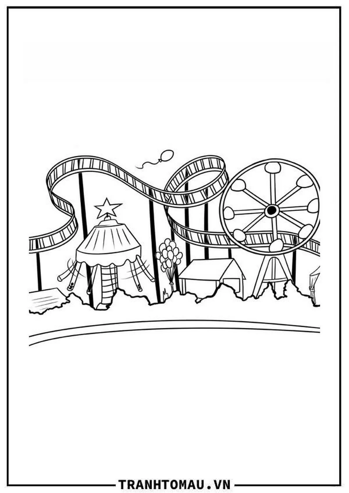 Tranh tô màu phong cảnh thiên nhiên thanh bình