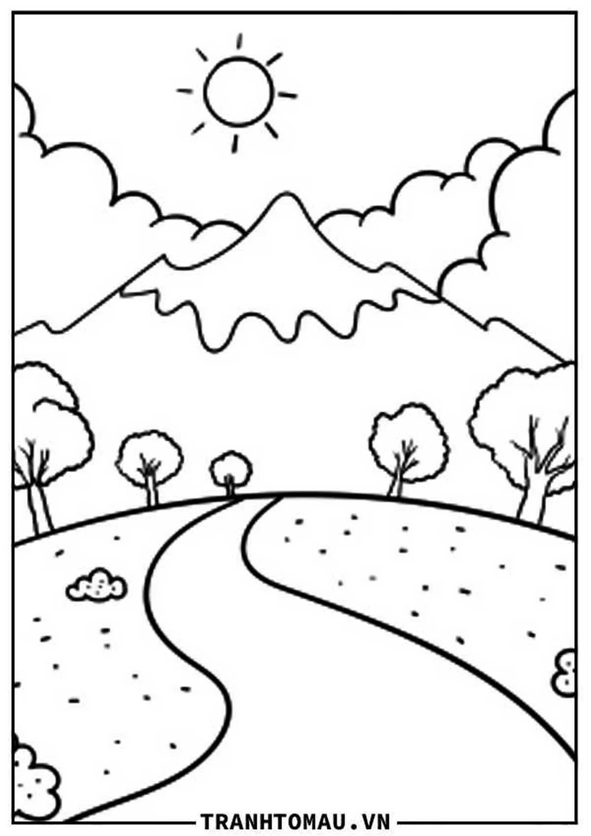 Mẫu tranh vẽ cảnh sinh hoạt gia đình ở nông thôn