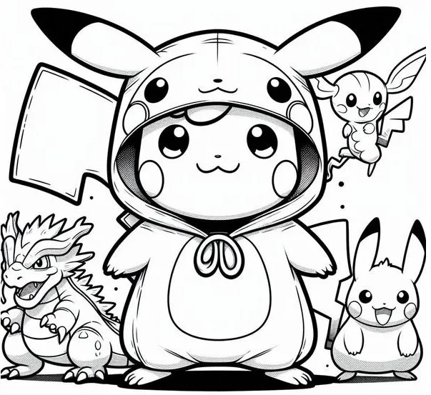 Pikachu đang nhảy nhót vui tươi