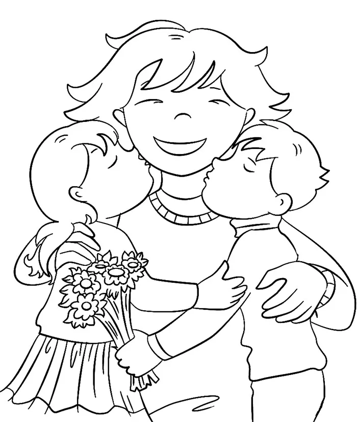 Tranh tô màu mẹ và bé cùng ngắm sao