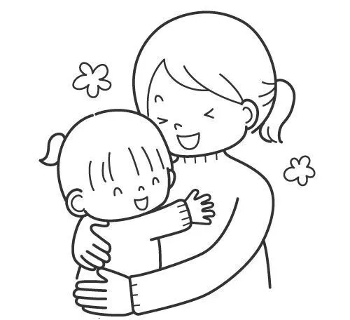 Tranh tô màu mẹ và con cùng làm bánh