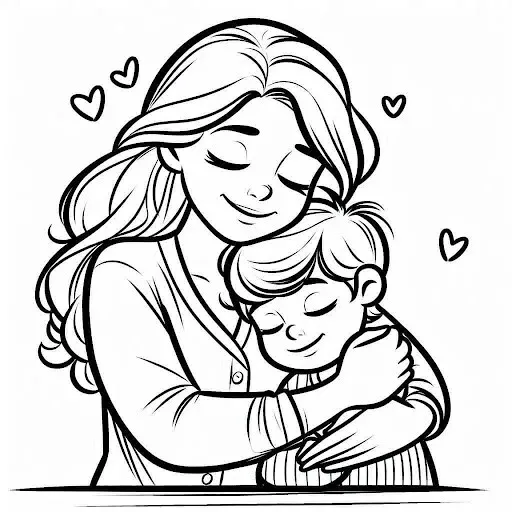 Thiệp chữ Mom với họa tiết hoa văn