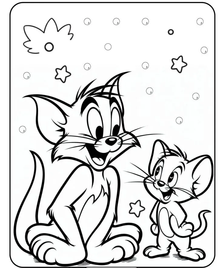 Tom và Jerry đang chơi đùa vui vẻ