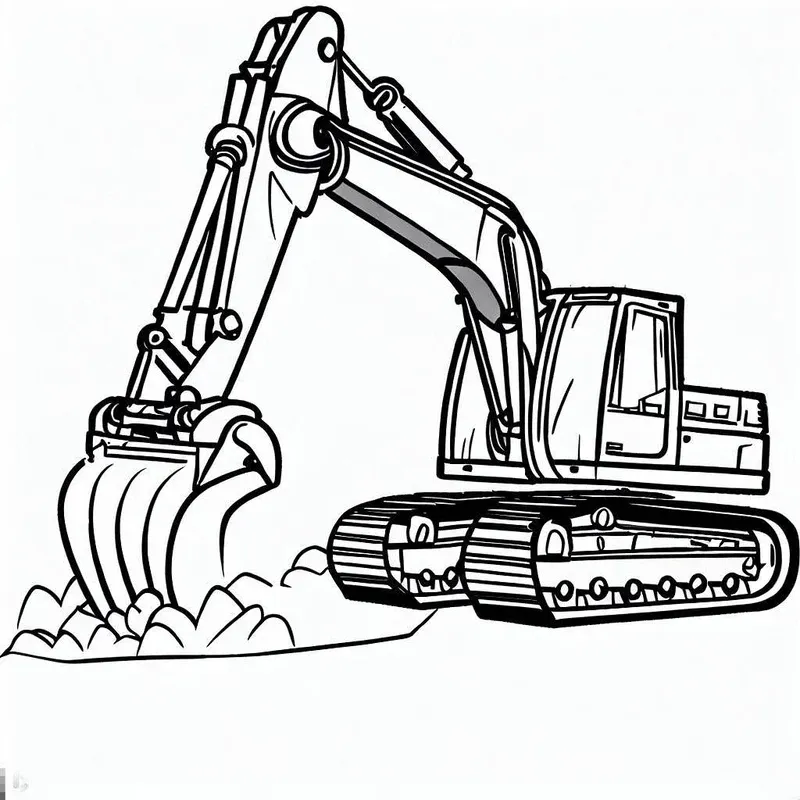 Hoạt động bổ ích cho bé là tranh tô màu máy múc