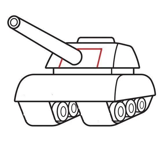 Mẫu tranh tô màu xe tăng bảo vệ hòa bình ý nghĩa cho các bé