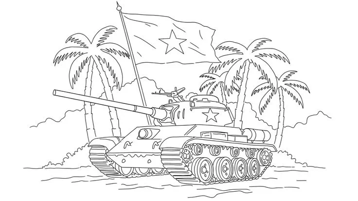 Bản vẽ xe tăng hạng nặng Abrams mạnh mẽ dành cho bé