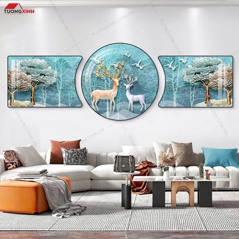 Tranh trang trí phòng khách hiện đại