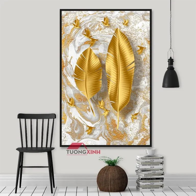 Tranh in ép gỗ phòng khách
