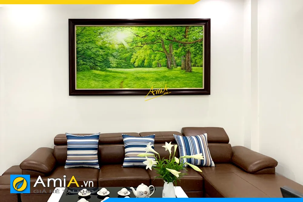 Tranh phong cảnh rừng cây treo tường phòng giám đốc