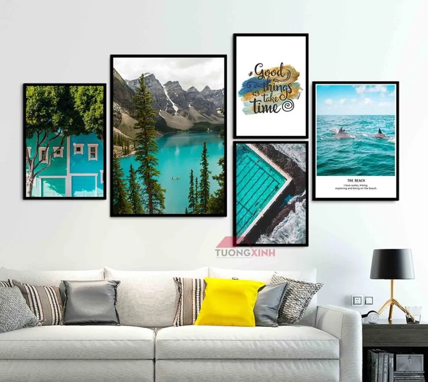 Tranh phòng khách hiện đại